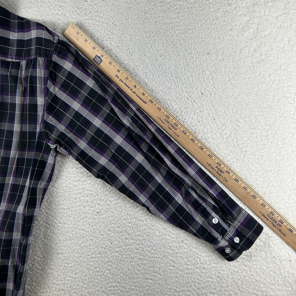 Roper Shirt Mens XL Black Plaid Long Sleeve Button Down Western Casual Western - Picture 14 of 15